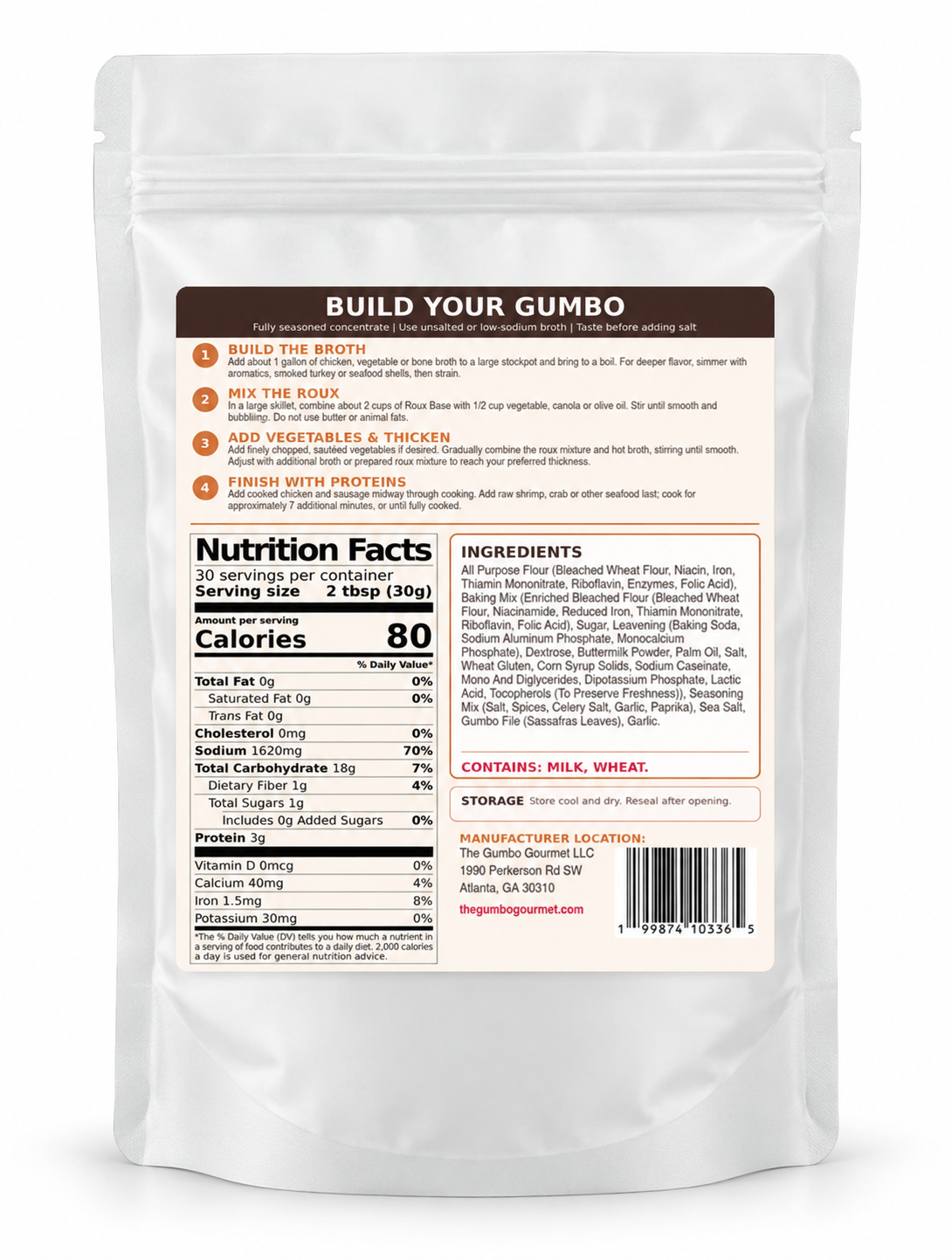 Gumbo Starter Roux Base- For Chef's and Foodservice Operators